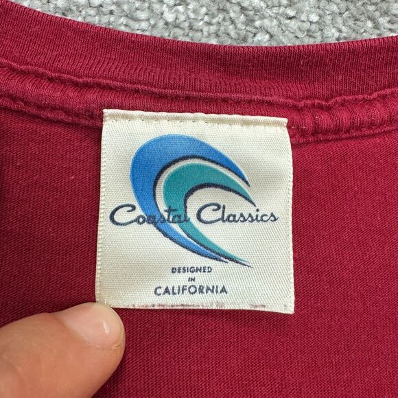 Coastal Classic Vintage Leroy's Board Shops Graphic T-Shirt Mens XXL Red Skater - Picture 4 of 8